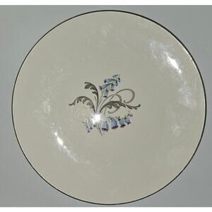 Set of 3 Knowles Accent Shape 10" Dinner Plates Bluebell Floral Vintage USA